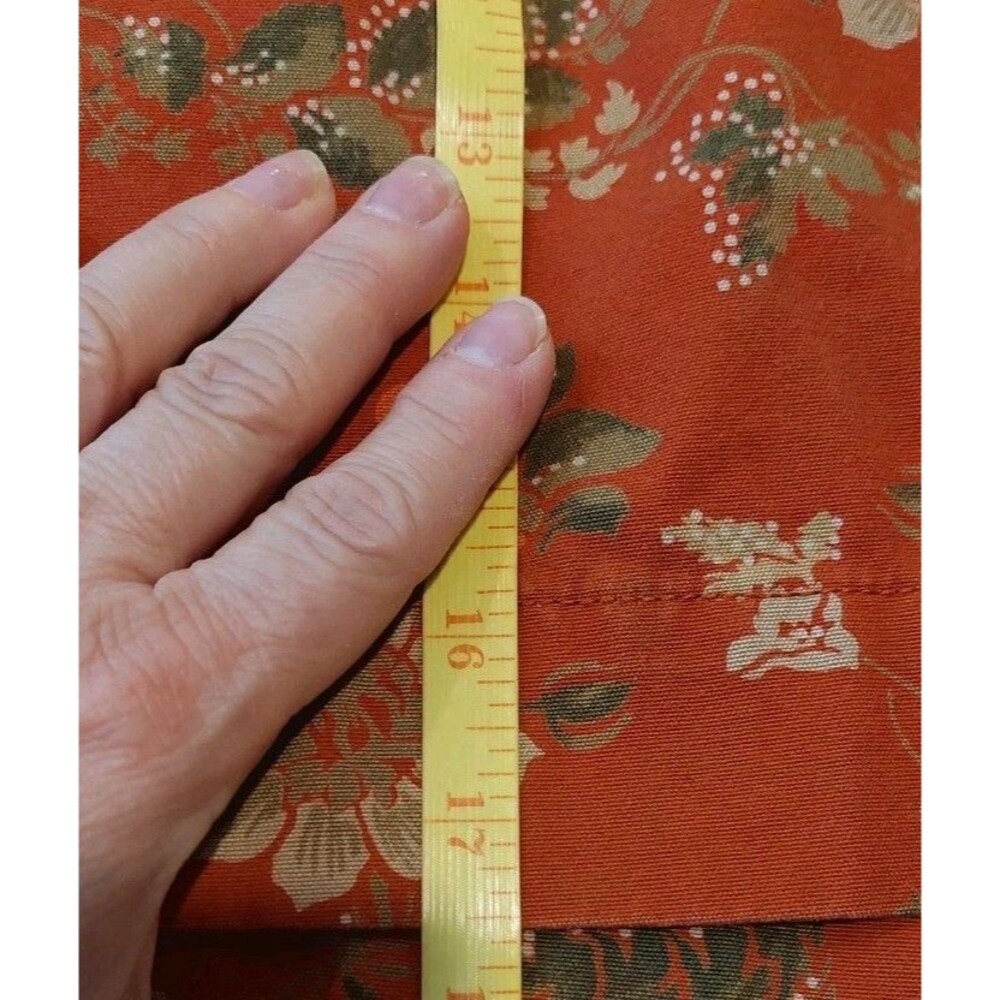 Eddie Bauer Women's Size 10 Petite Skirt Orange Rust Floral - Picture 13 of 13